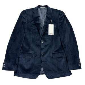 Bar III Mens Slim Fit Velvet Sport Coat Navy Blue 40R